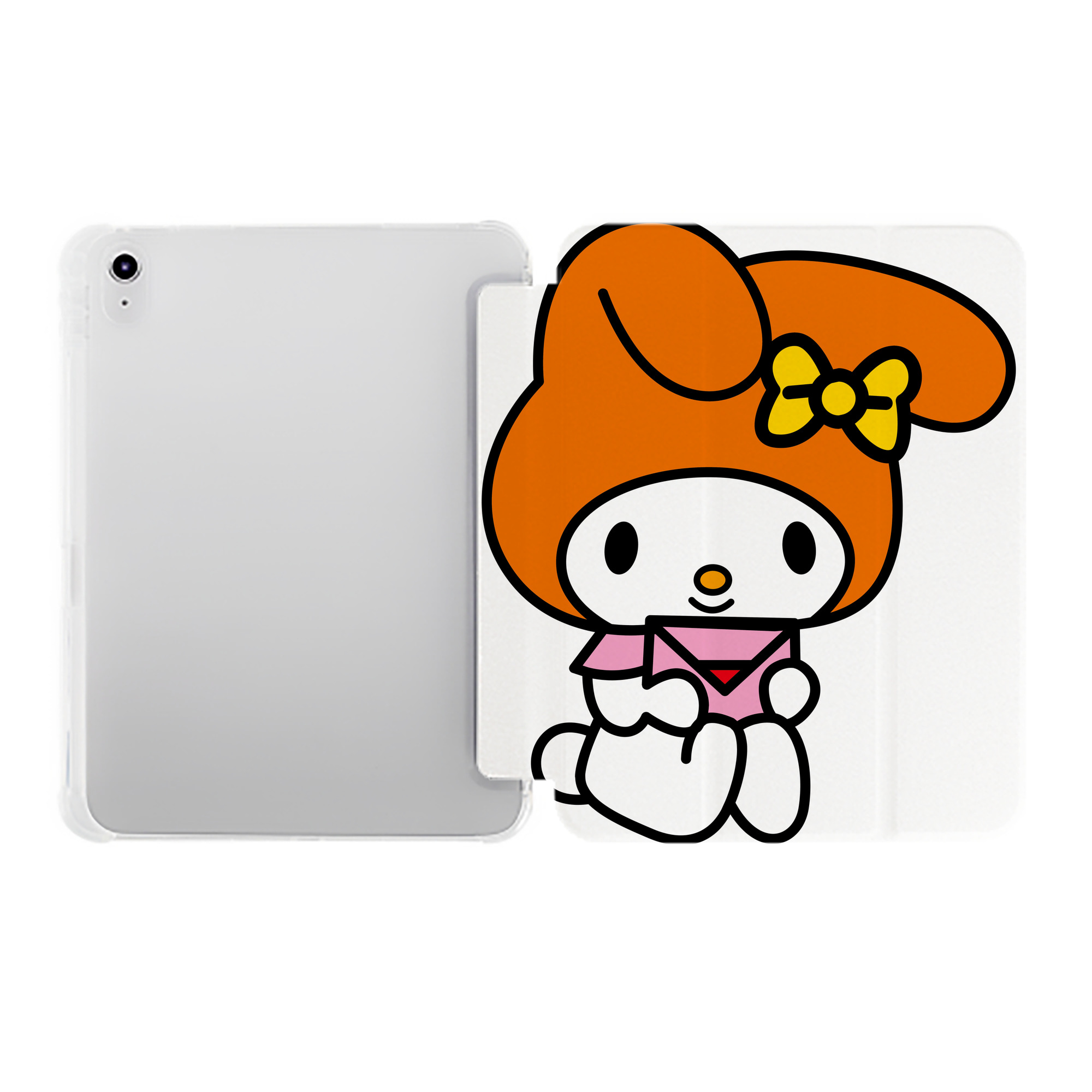 （画像用） Hello Kitty ハローキティ IPad ケース ペン収納付き 三つ折りスタンド PUレザー×シリコン 対応機種9.5/10.5/10.9インチ